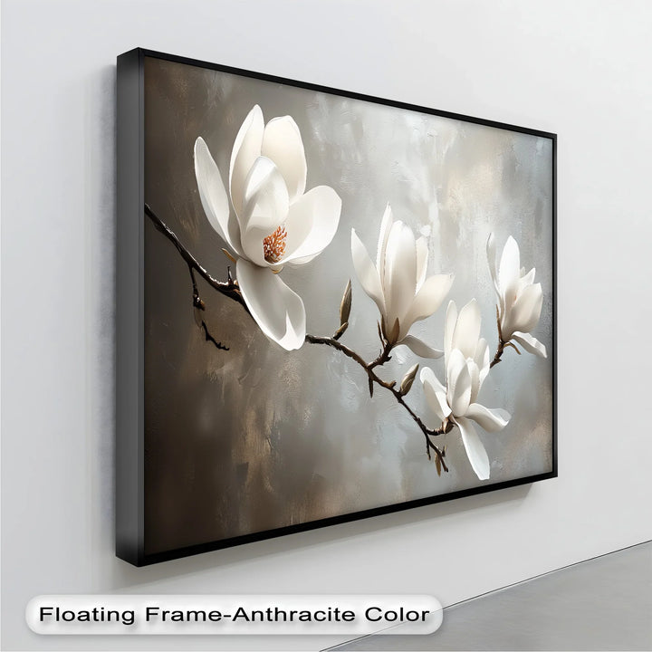 Serenity Magnolia – Elegant White Blossom Canvas Wall Art - MyPhotoStation