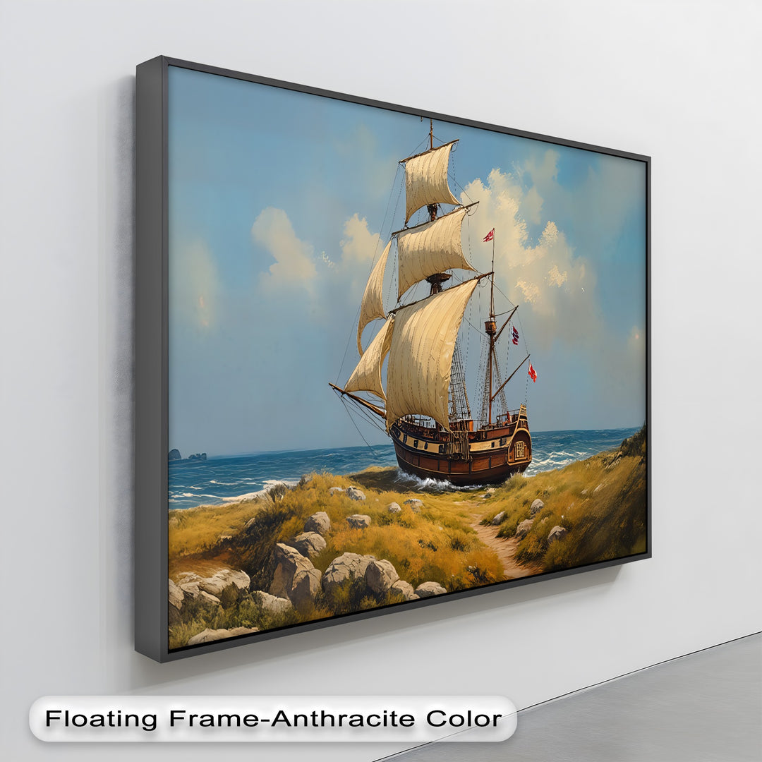 Ocean Explorer – Tall Ship Sailing Canvas Wall Art | Framed Artwork