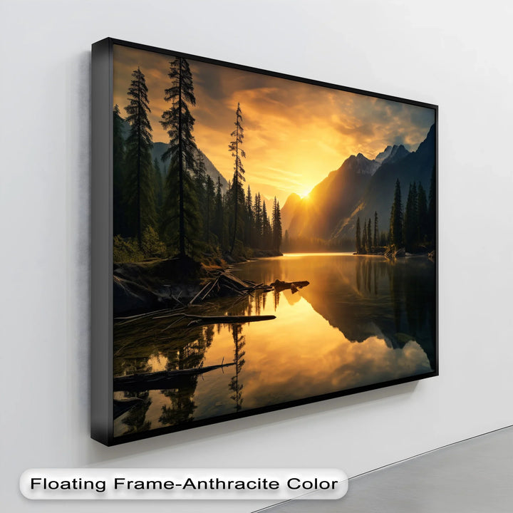 Golden Mountain - Landscape Canvas Print