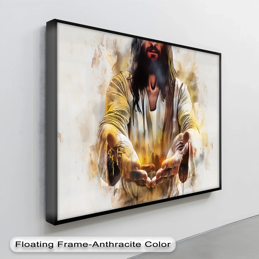 Divine Invitation – Open Hands of Jesus Canvas Print