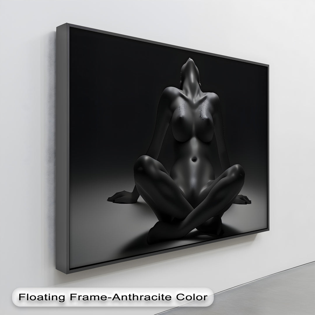 Liquid Obsidian – Erotic Abstract Nude Canvas Wall Art | Canvas Artwork