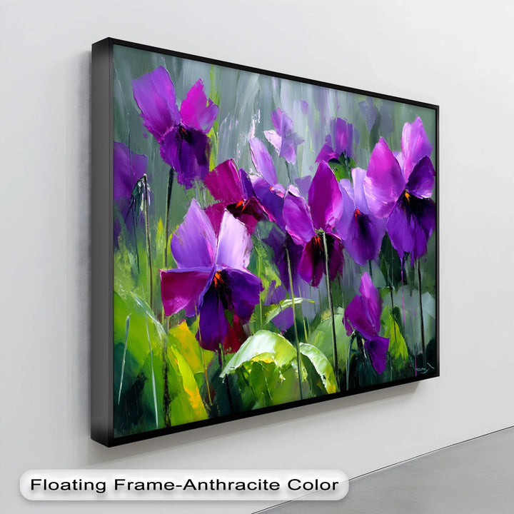 Radiant Wild Violets – Purple Pansy Flower Canvas Print - MyPhotoStation