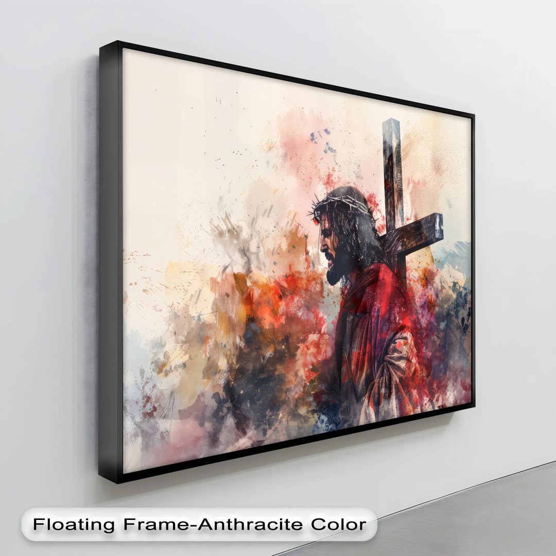 Crown of Thorns – Jesus Carrying the Cross Canvas Print