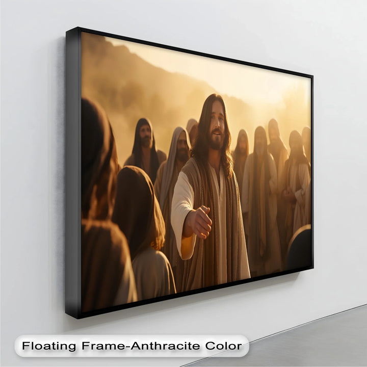 Come, Follow Me – Jesus Calling to the Crowd Canvas Print - MyPhotoStation
