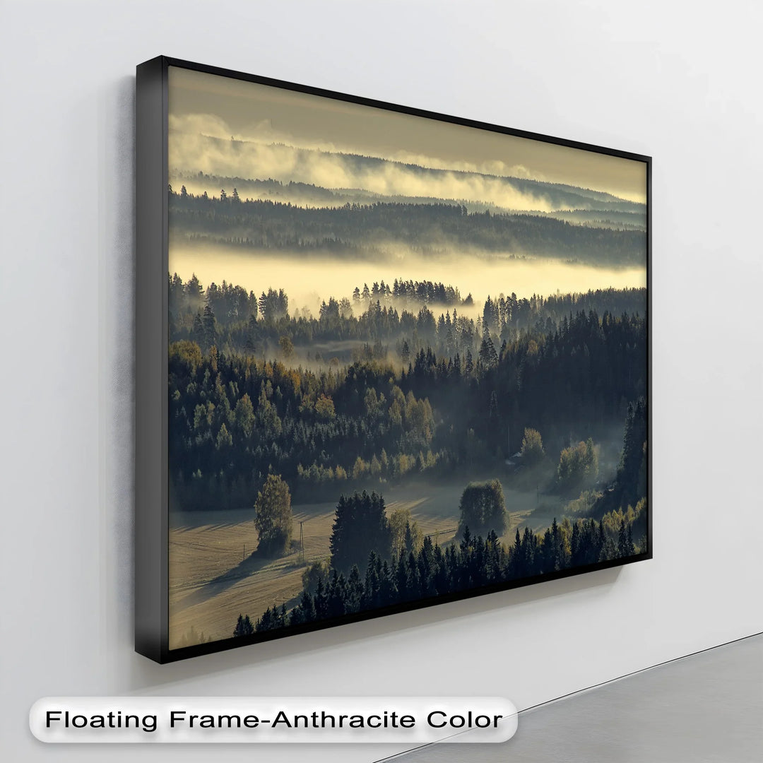 Misty Forest Layers - Landscape Canvas Print