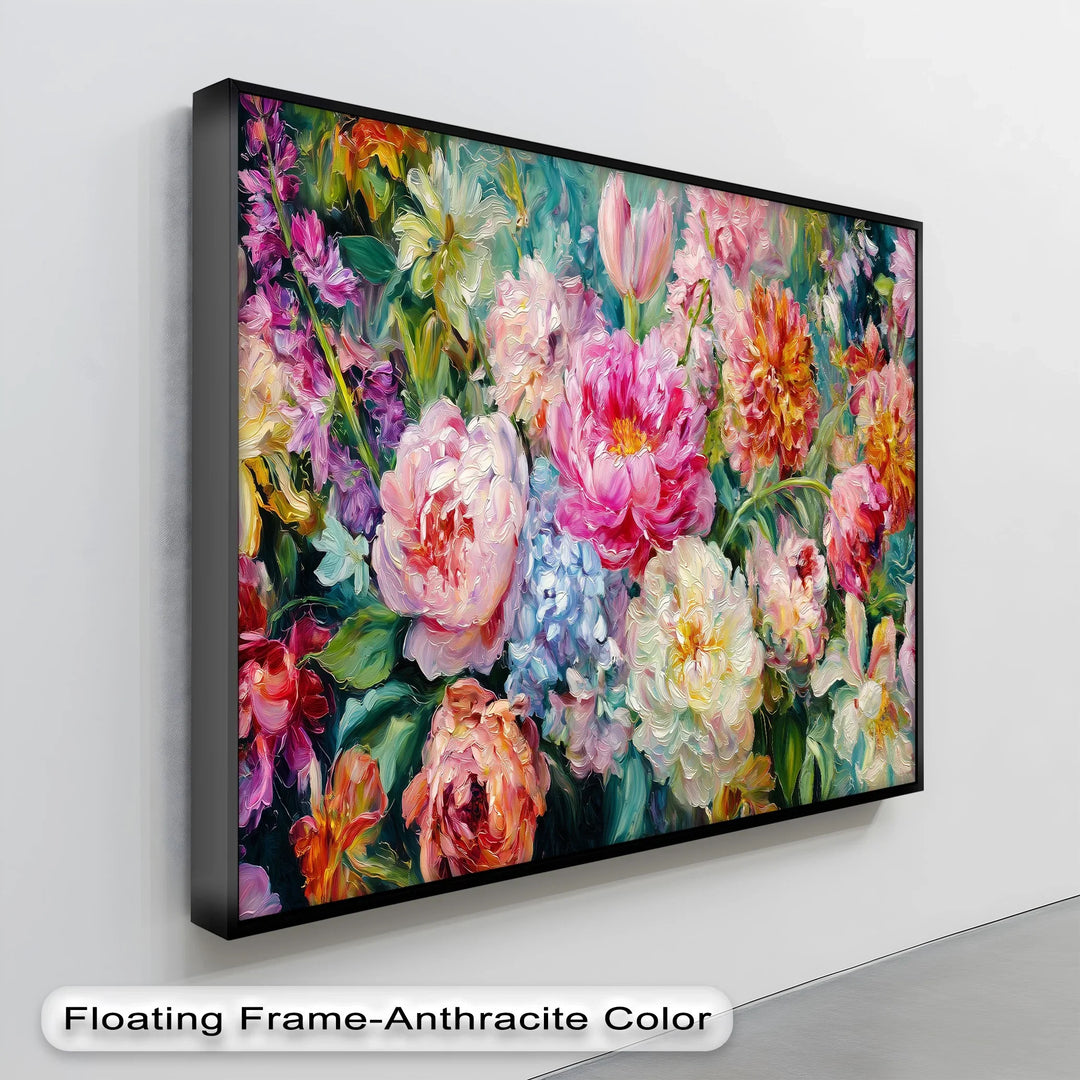 Radiant Bloom Symphony – Vibrant Floral Garden Canvas Print - MyPhotoStation