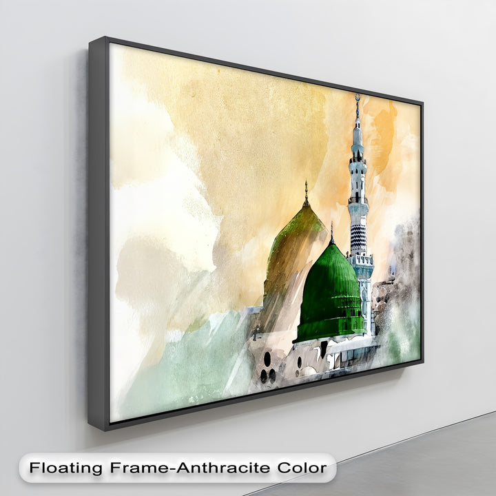 Masjid Al-Nabawi – Green Dome Islamic Wall Art