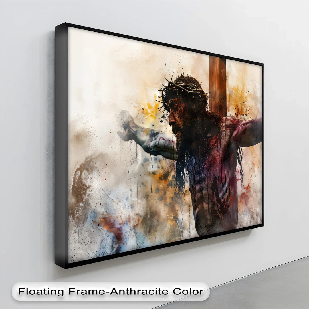 The Ultimate Sacrifice – Crown of Thorns Crucifixion Canvas Print
