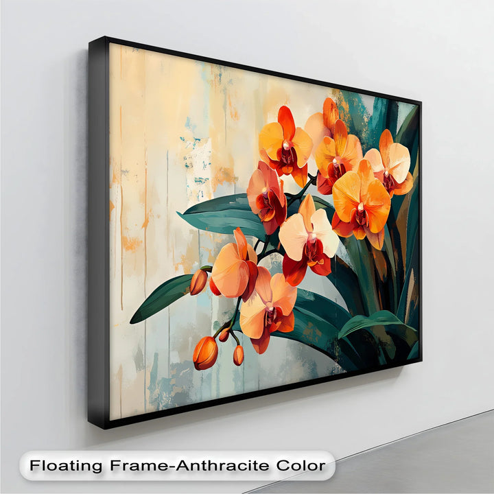 Radiant Orchids – Bold Orange and Red Floral Canvas Wall Art - MyPhotoStation