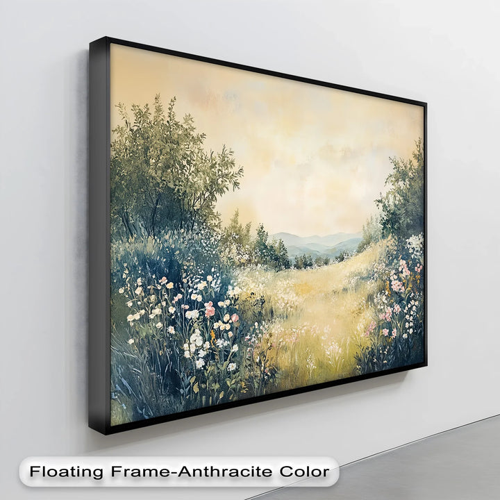 Golden Meadow Horizon – Serene Landscape Canvas Print - MyPhotoStation