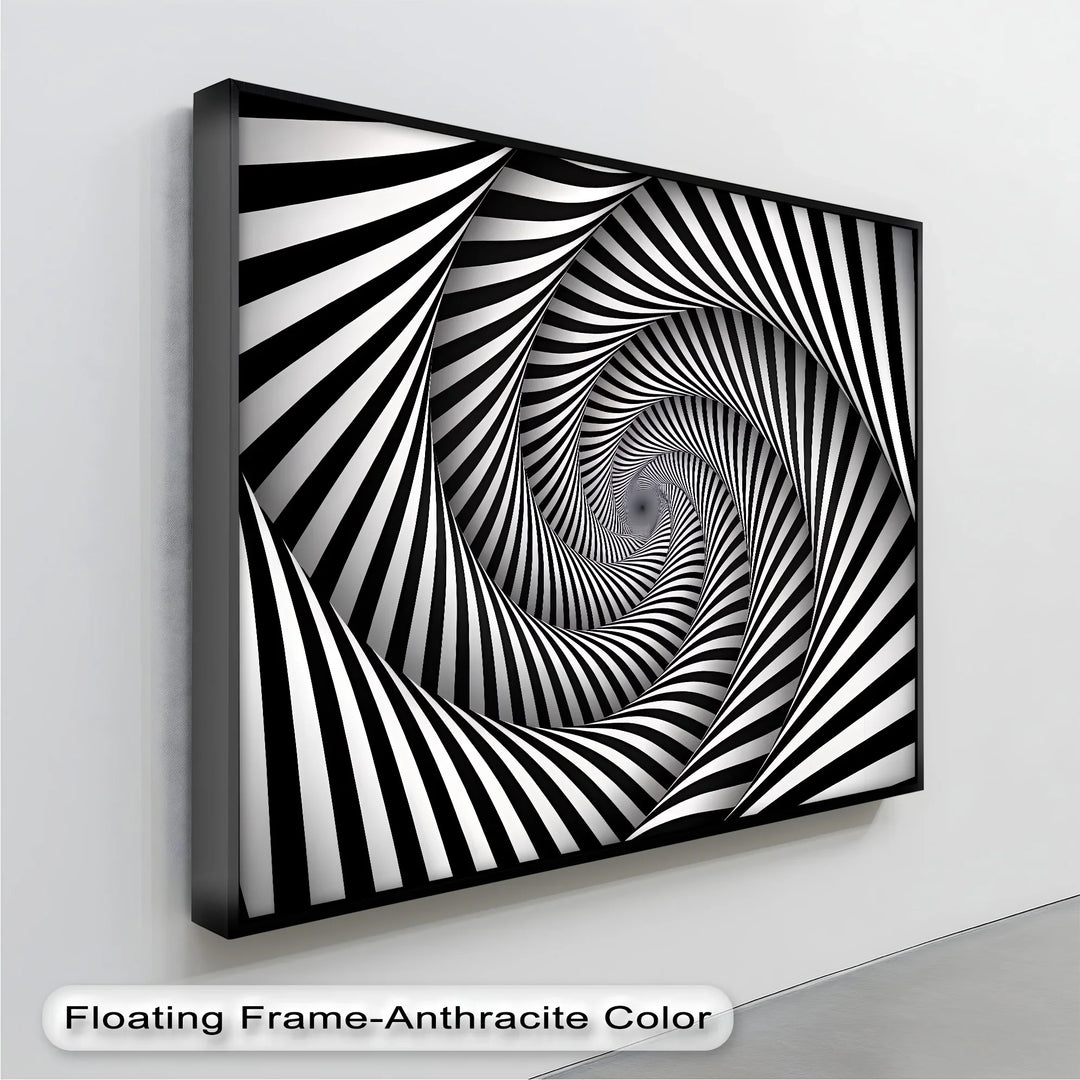 Twisting Vortex Illusion in Black & White – Canvas Print - MyPhotoStation