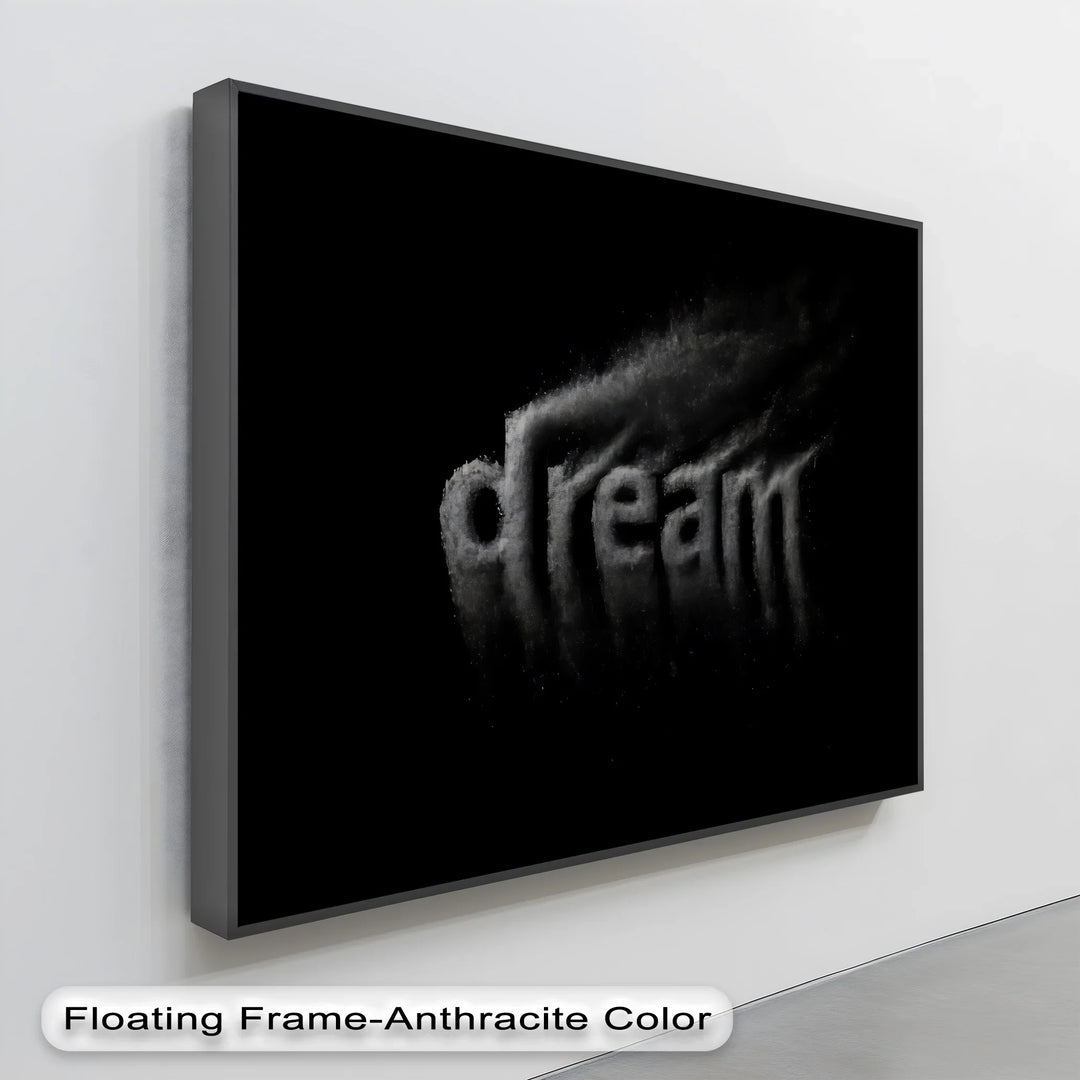 DREAM – Smoky Typographic Canvas Print