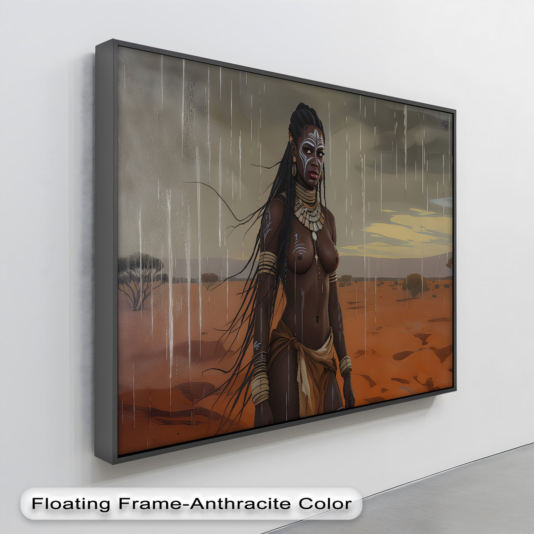 Rain Queen – Tribal Warrior Erotic Canvas Wall Art | Canvas Artwork