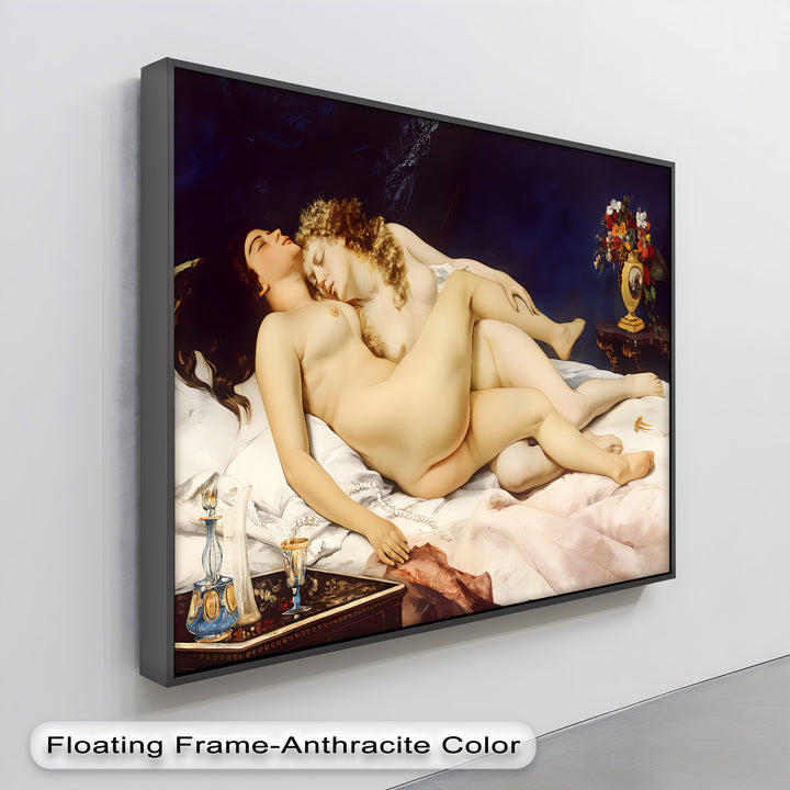 Forbidden Slumber – Erotic Lovers Canvas Wall Art | Nude Art