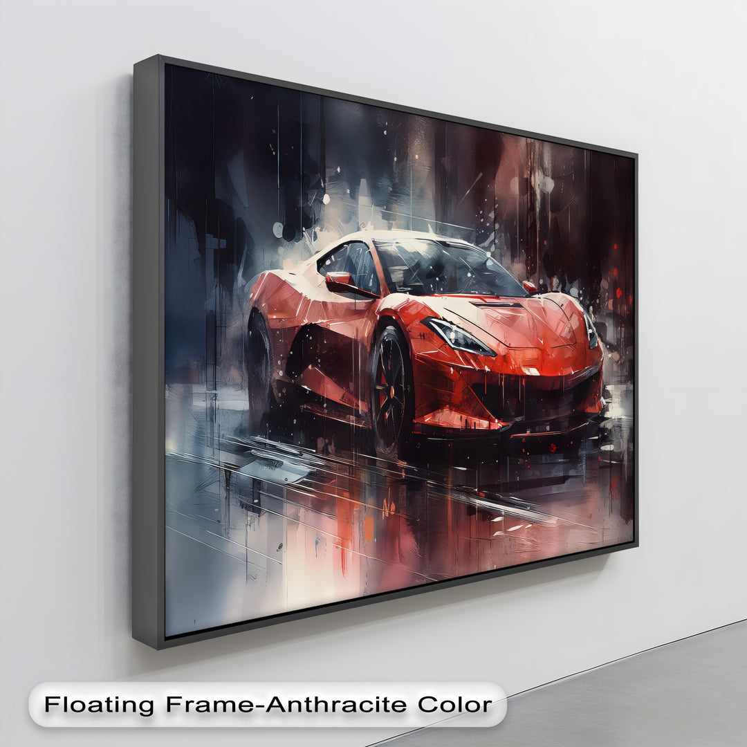 Hypercar in the Storm – Car Canvas Print