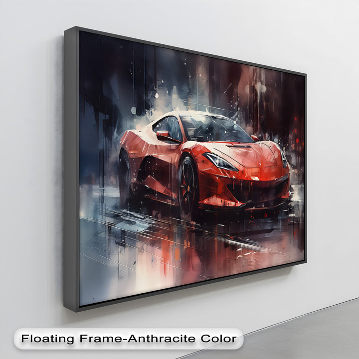Hypercar in the Storm – Car Canvas Print
