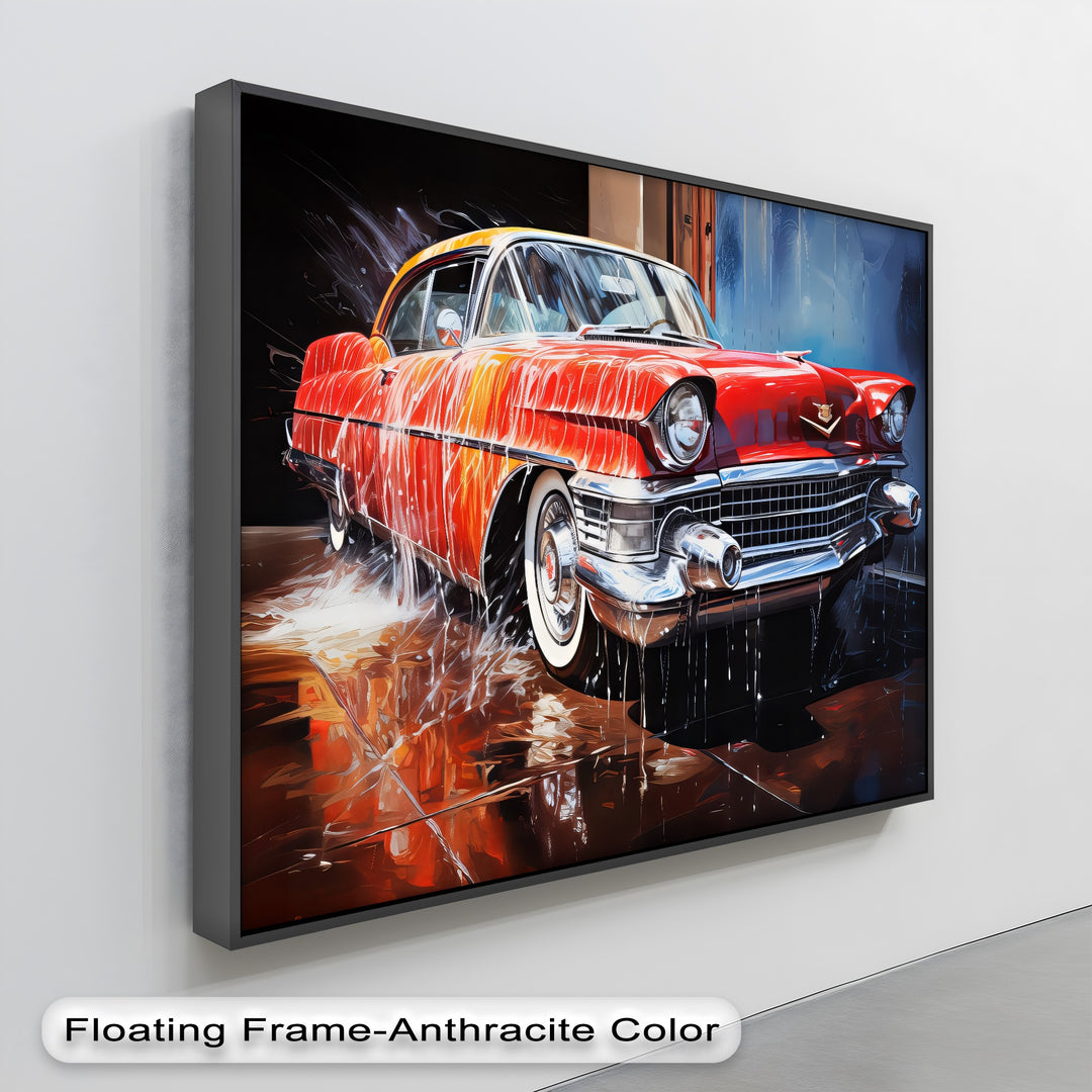 Classic Cadillac at the Car Wash – Car Canvas Print