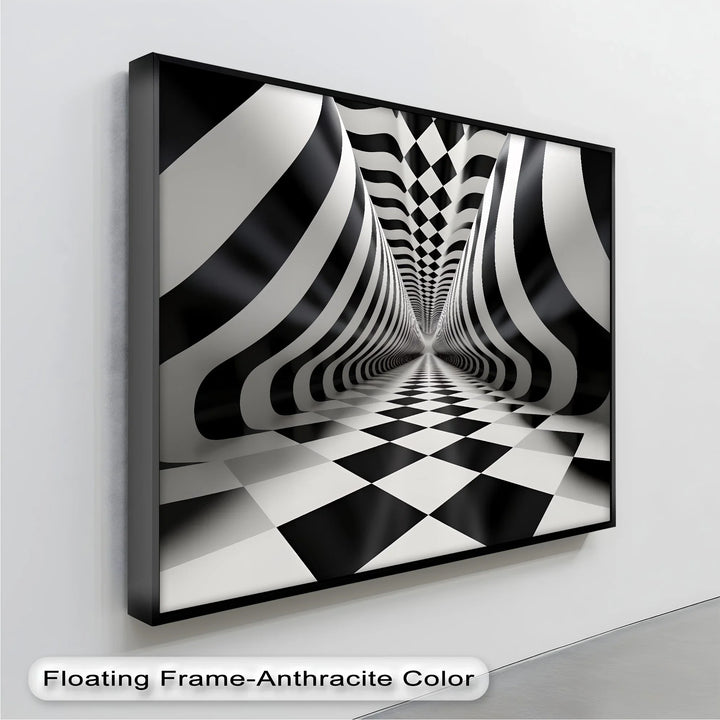 Tunnel of Illusions – Black & White Canvas Print - MyPhotoStation