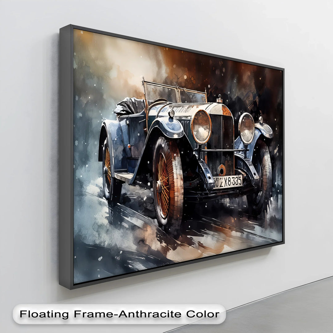 Classic Open-Top Blue Car – Car Canvas Print - MyPhotoStation