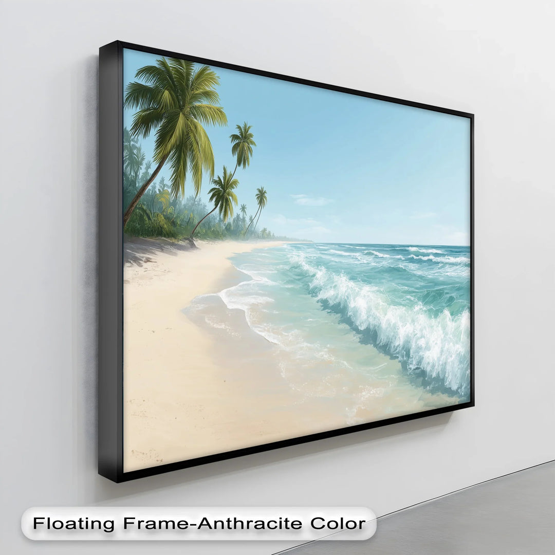 Tropical Calm – Palm Beach Ocean Horizon Canvas Print - MyPhotoStation