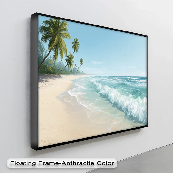 Tropical Calm – Palm Beach Ocean Horizon Canvas Print - MyPhotoStation