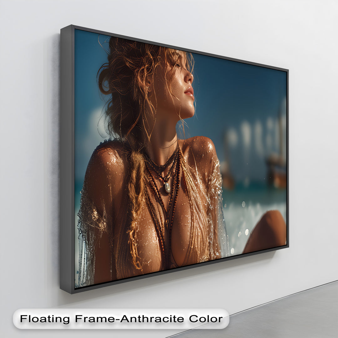 Sensual Seaside Beauty - Erotic Canvas Wall Art | Nude Art