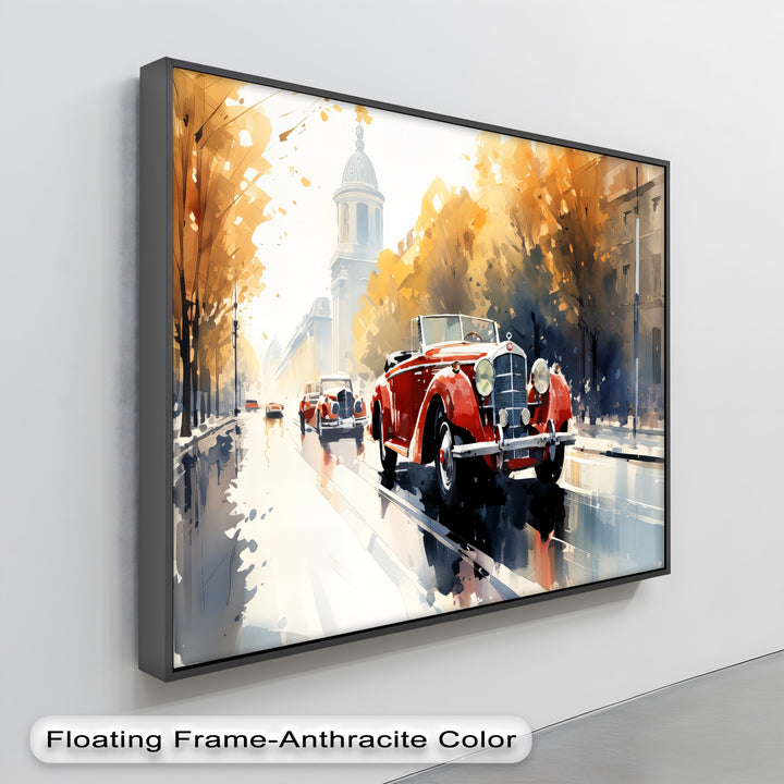 Autumn Drive Through Time – Car Canvas Print