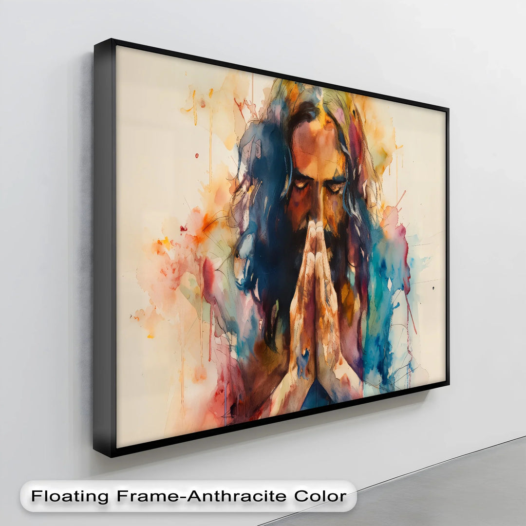 Sacred Stillness – Praying Jesus Canvas Print