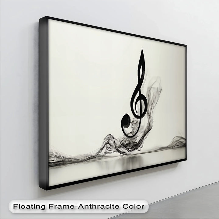 Melodic Smoke Treble Clef – Minimalist Music Canvas Prints - MyPhotoStation
