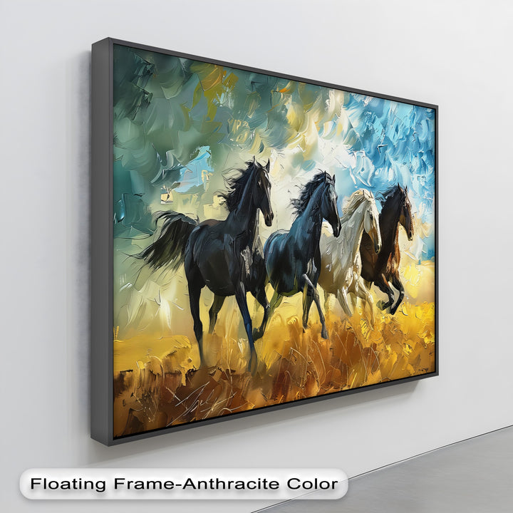 Elemental Gallop – Wild Horses in Motion Canvas Print