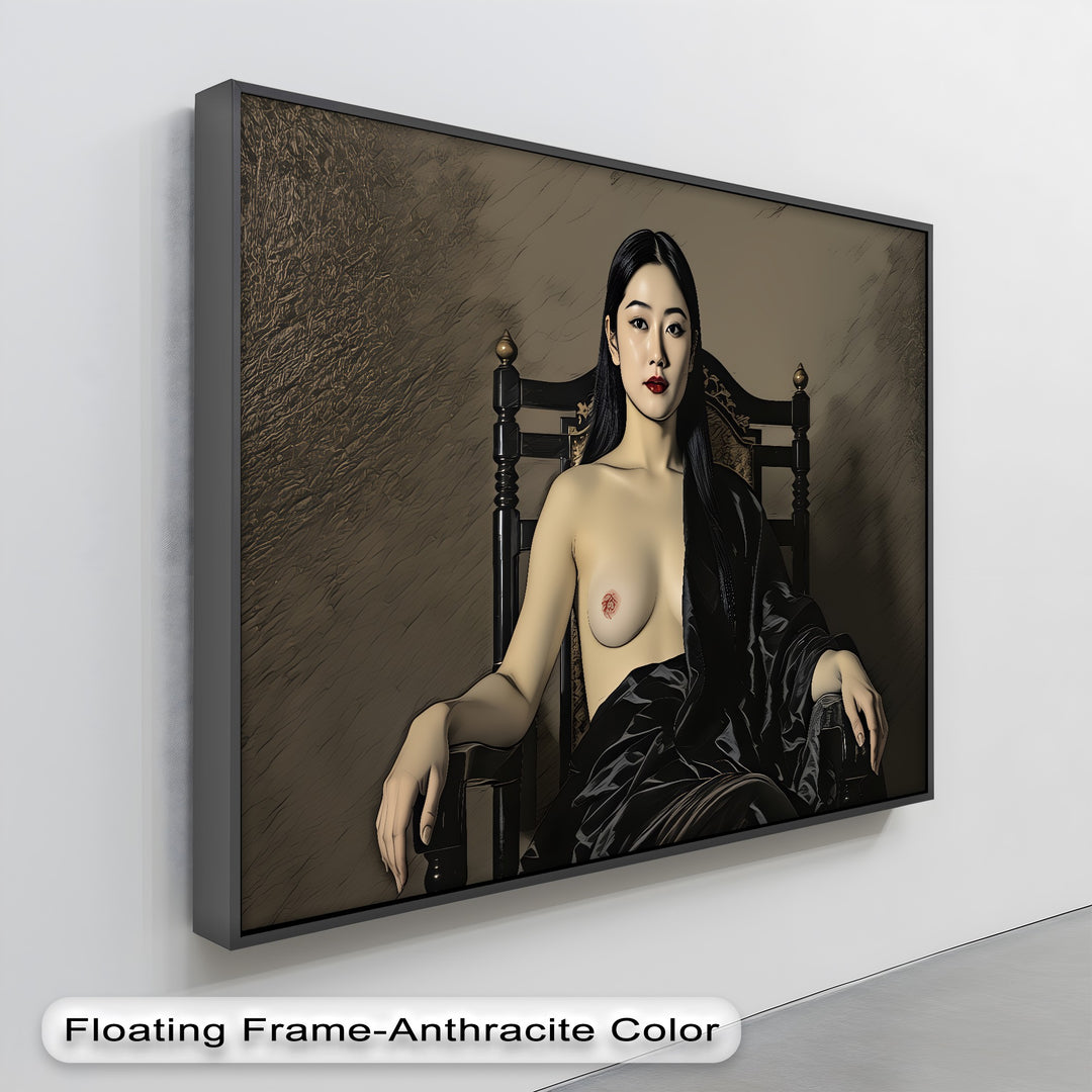 Obsidian Throne – Erotic Queen Canvas Wall Art | Sexy Artwork