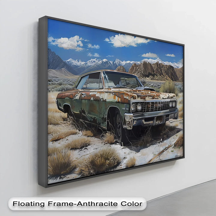 Rusted Chevy in Mountain Wilderness – Car Canvas Print