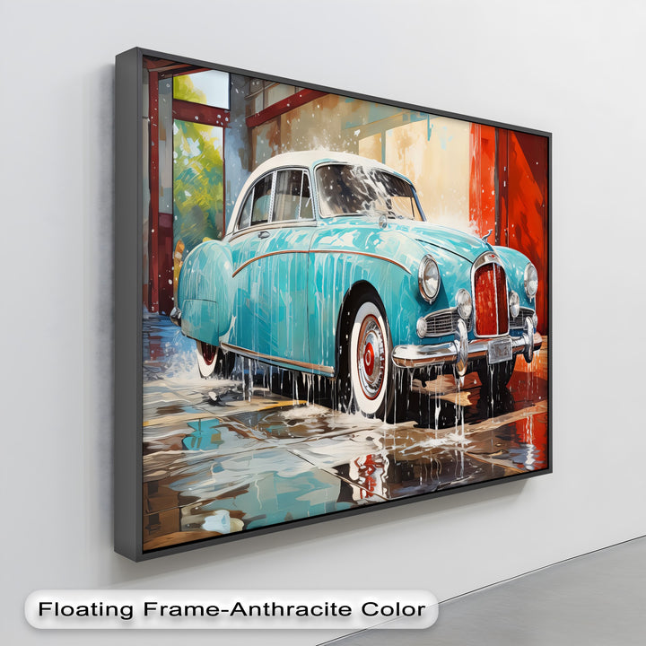 Aqua Shine – Car Canvas Print