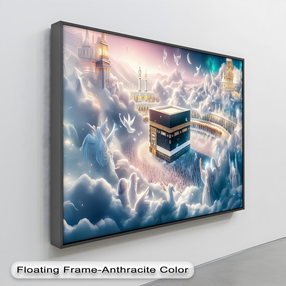 Kaaba in the Clouds – Spiritual Islamic Wall Art