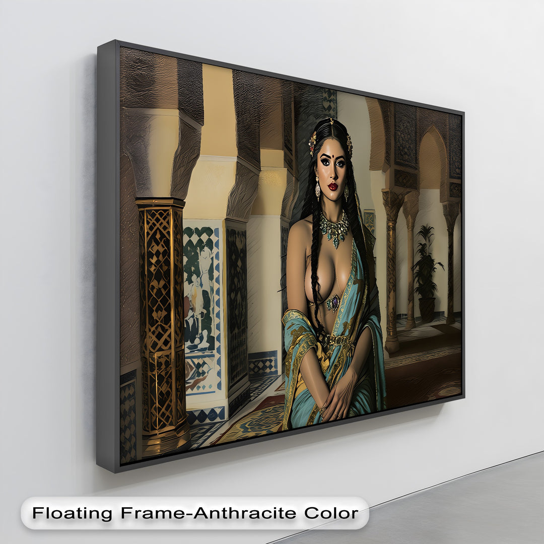 Sapphire Sultaness – Exotic Erotic Canvas Wall Art | Naked Canvas Prints