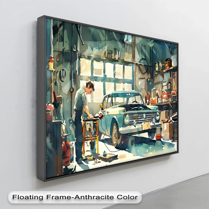 Mechanic’s Moment – Car Canvas Print - MyPhotoStation