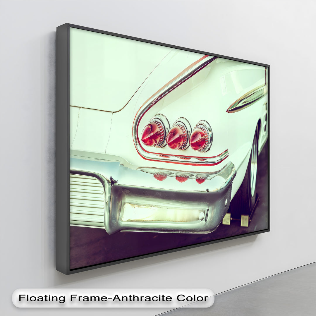 Tail Light Royalty – Classic Chrome Fins Canvas Print