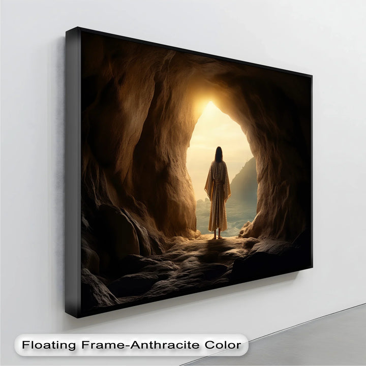 The Light of Resurrection – Jesus Emerging from the Tomb Canvas Print - MyPhotoStation