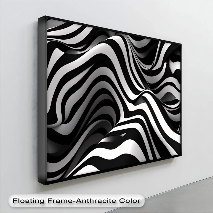 Liquid Rhythm – Abstract Flow Black & White Canvas Print - MyPhotoStation