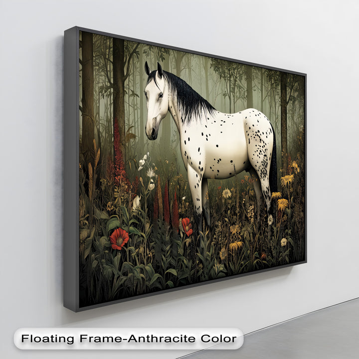 Spotted Serenity – Appaloosa Horse in Wildflower Forest Canvas Print