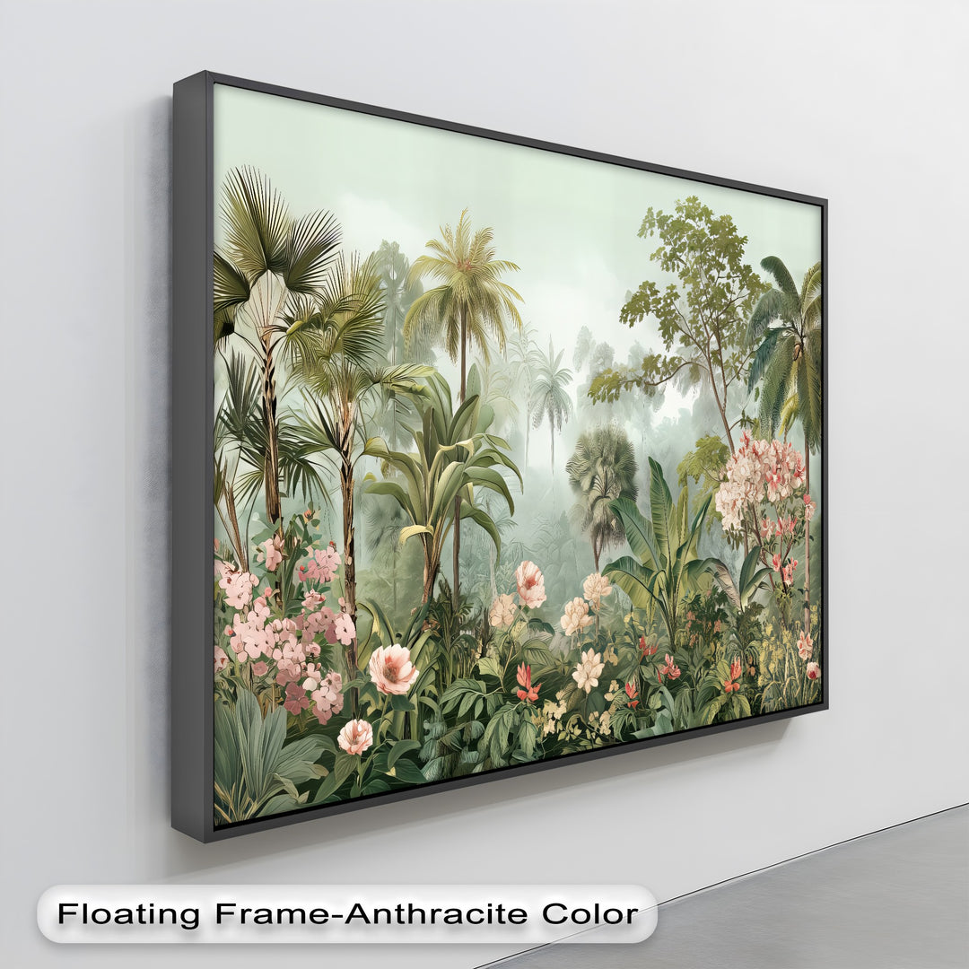 Jungle Botanical Mural - Canvas Wall Art | Framed Art