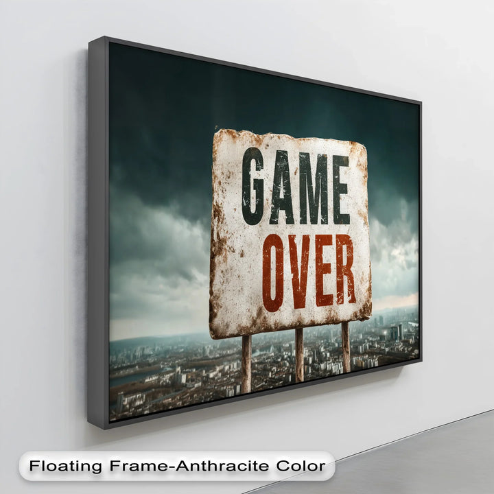 Game Over – Grunge Urban Canvas Print