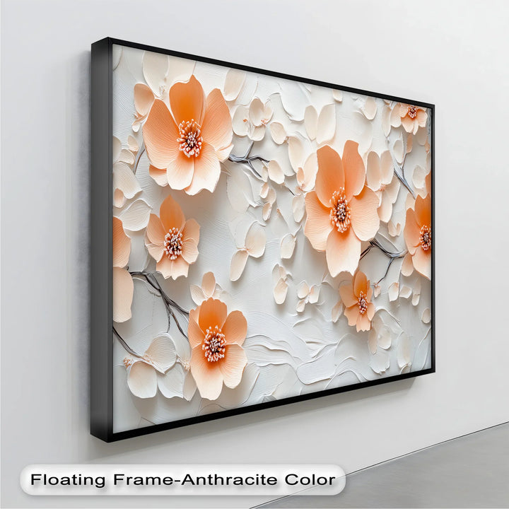 Petals in Porcelain – Delicate Peach Blossom Canvas Wall Art - MyPhotoStation