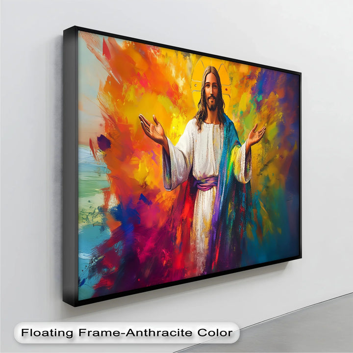 Divine Radiance – Jesus with Outstretched Arms Canvas Art - MyPhotoStation