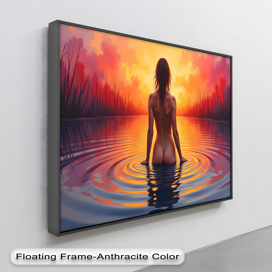Eve at Dusk – Erotic Sunset Nude Canvas Wall Art | Sexy Art
