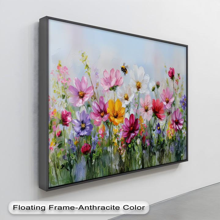 Dancing Blooms – Colorful Wildflower Garden Canvas Print