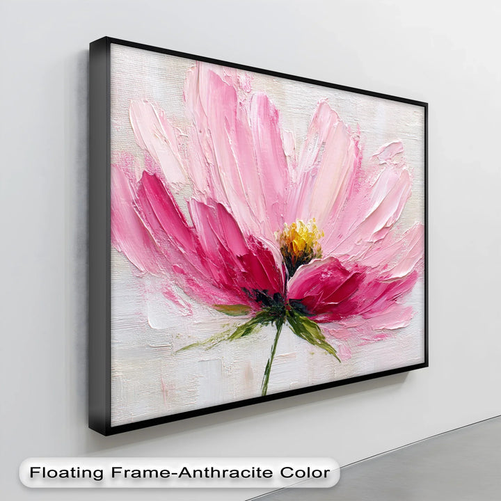 Blush Bloom – Textured Pink Floral Canvas Print - MyPhotoStation