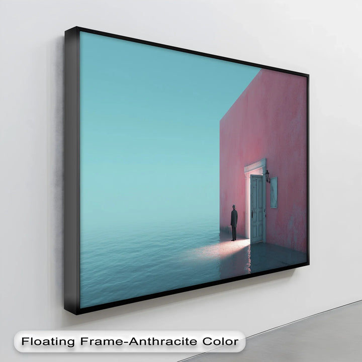 Surreal Doorway by the Sea – Minimalist Concept Canvas Print - MyPhotoStation