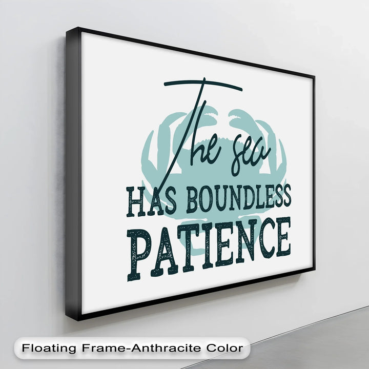 Boundless Patience – Inspirational Ocean Quote Canvas Print - MyPhotoStation