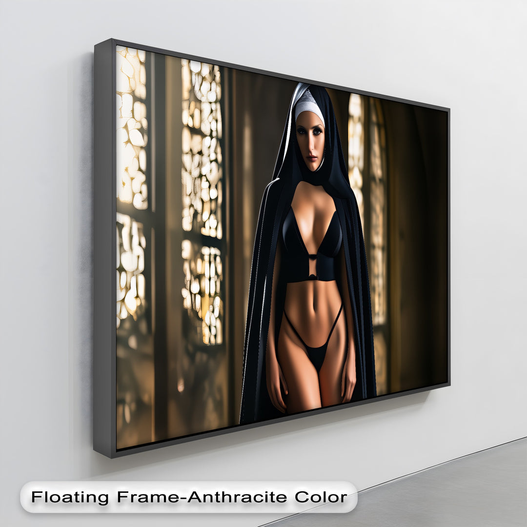 Veil of Temptation – Sexy Gothic Canvas Art | Erotic Wall Print